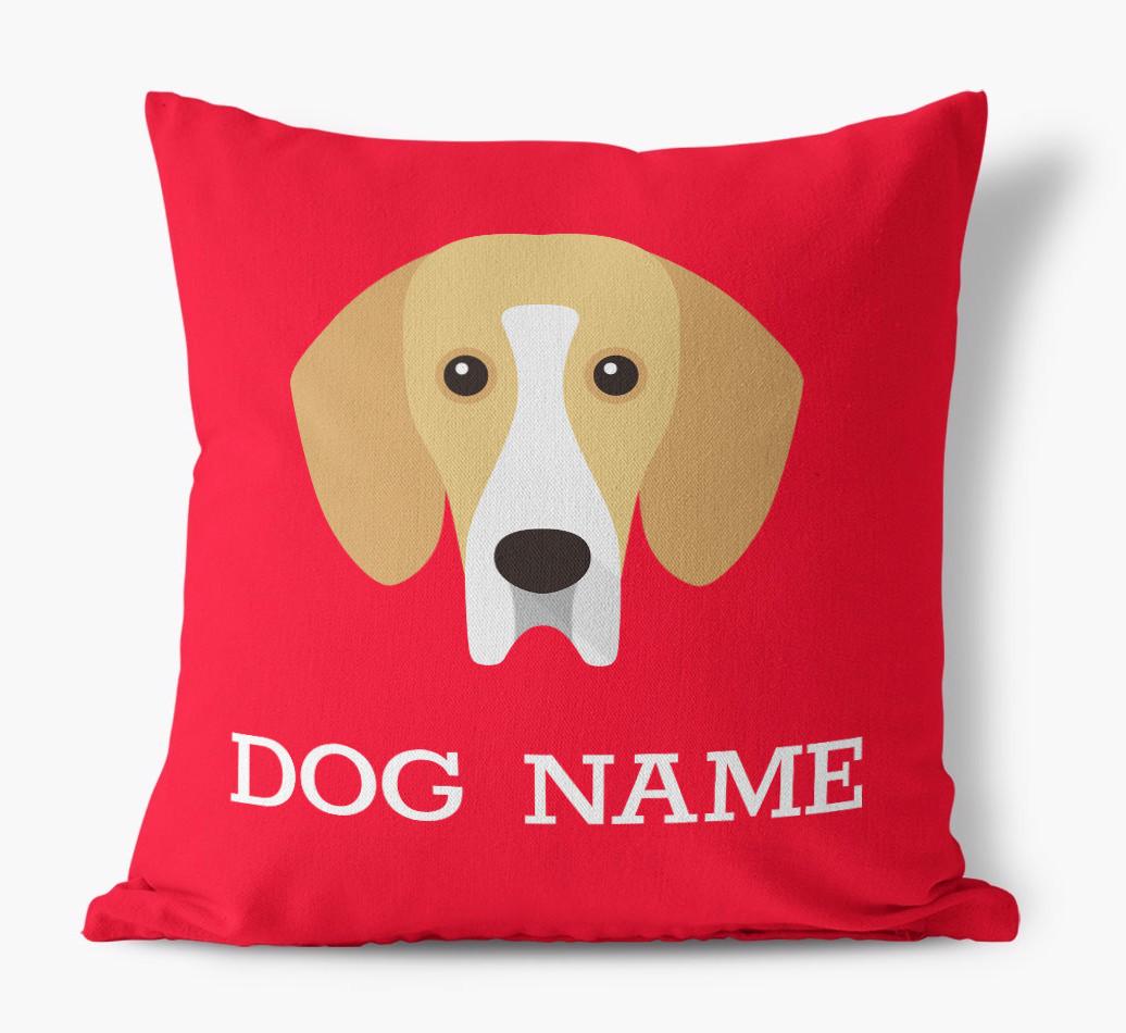 {dogsName}'s Icon: Personalized {breedFullName} Canvas Pillow