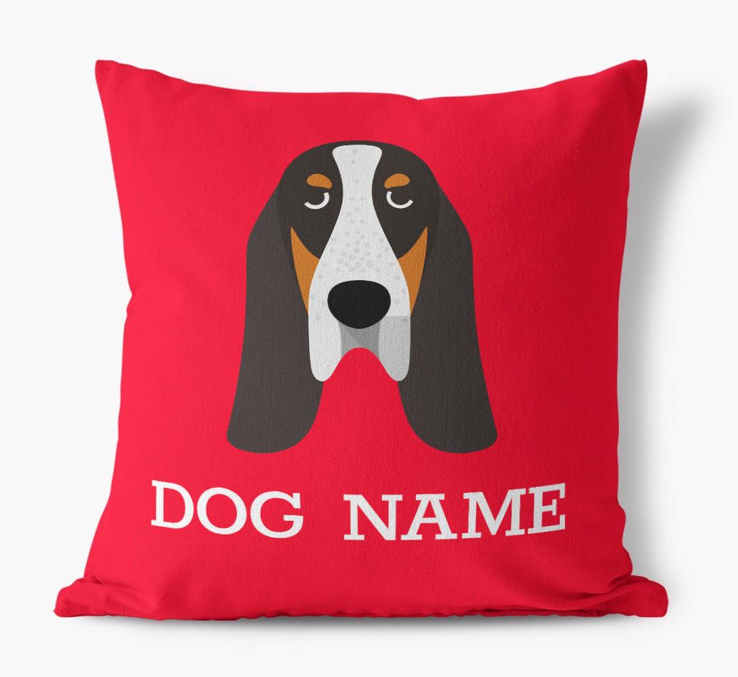 {dogsName}'s Icon: Personalized {breedFullName} Canvas Pillow