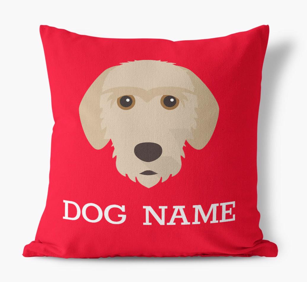 {dogsName}'s Icon: Personalized {breedFullName} Canvas Pillow