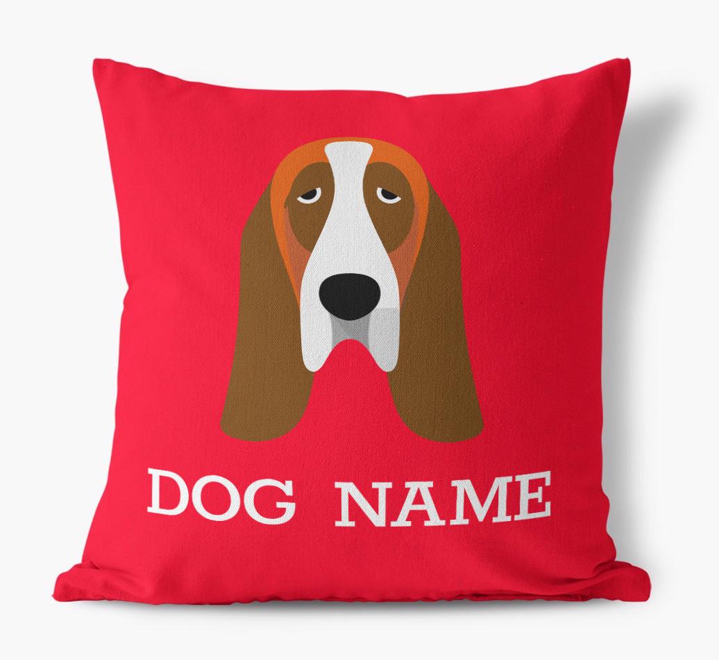{dogsName}'s Icon: Personalized {breedFullName} Canvas Pillow