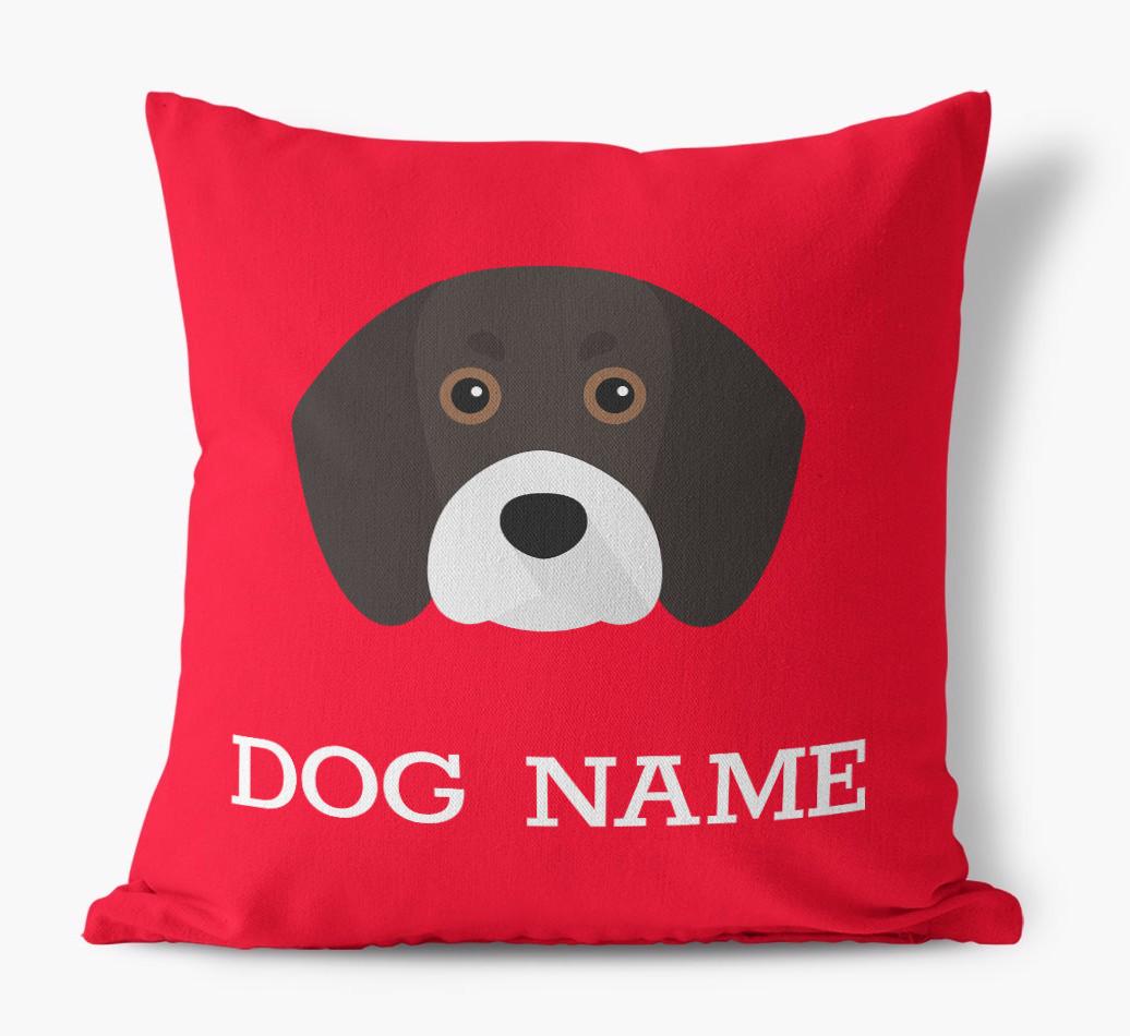 {dogsName}'s Icon: Personalized {breedFullName} Canvas Pillow