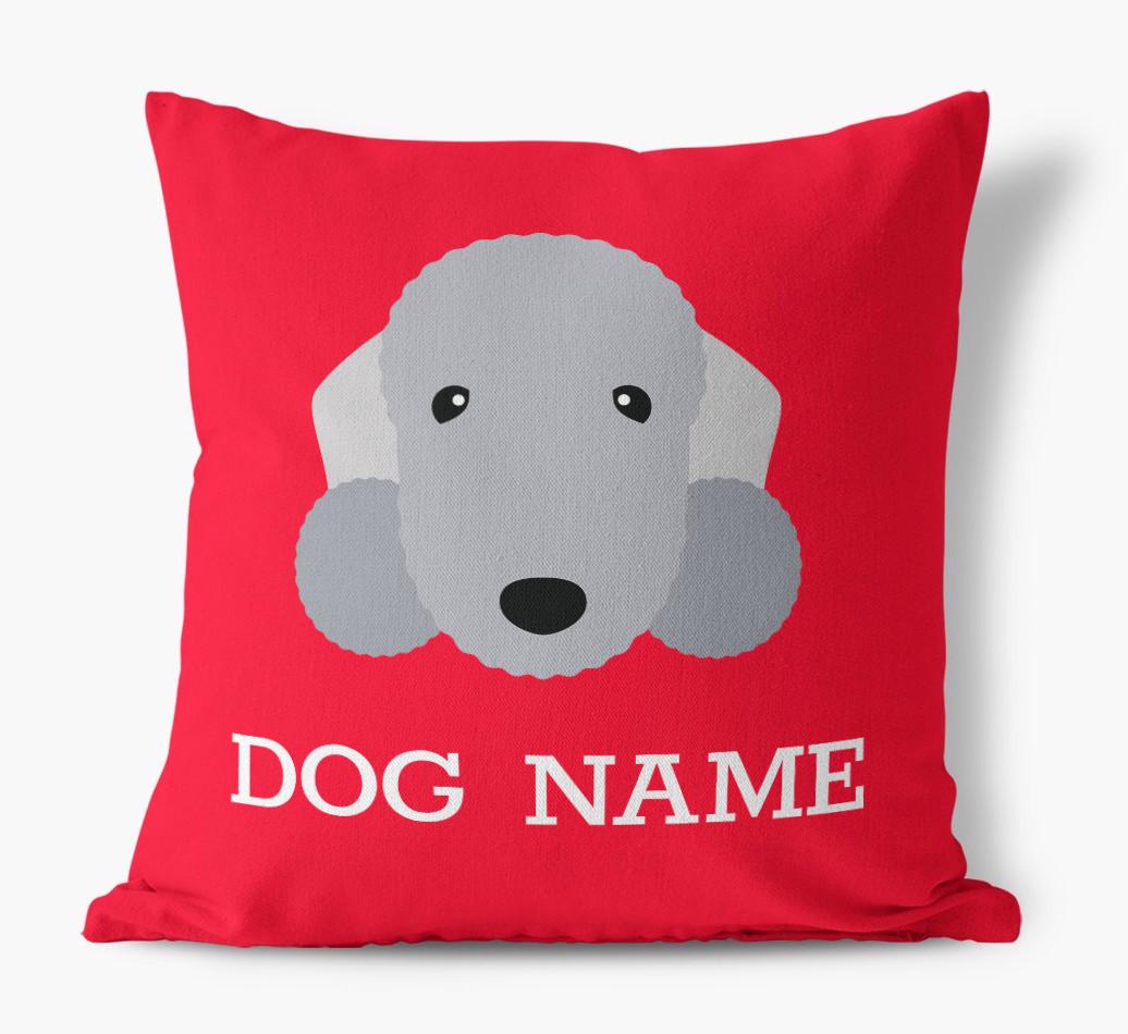 {dogsName}'s Icon: Personalized {breedFullName} Canvas Pillow