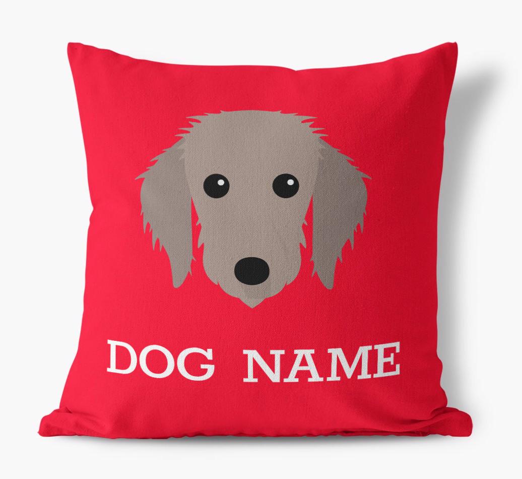{dogsName}'s Icon: Personalized {breedFullName} Canvas Pillow