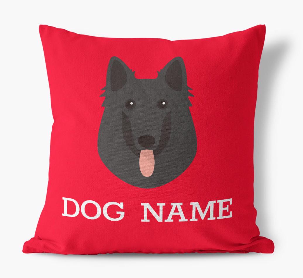 {dogsName}'s Icon: Personalized {breedFullName} Canvas Pillow