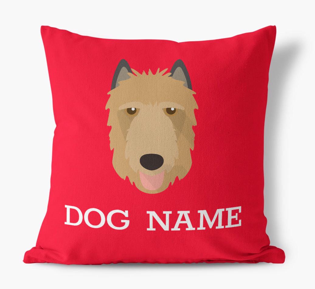{dogsName}'s Icon: Personalized {breedFullName} Canvas Pillow