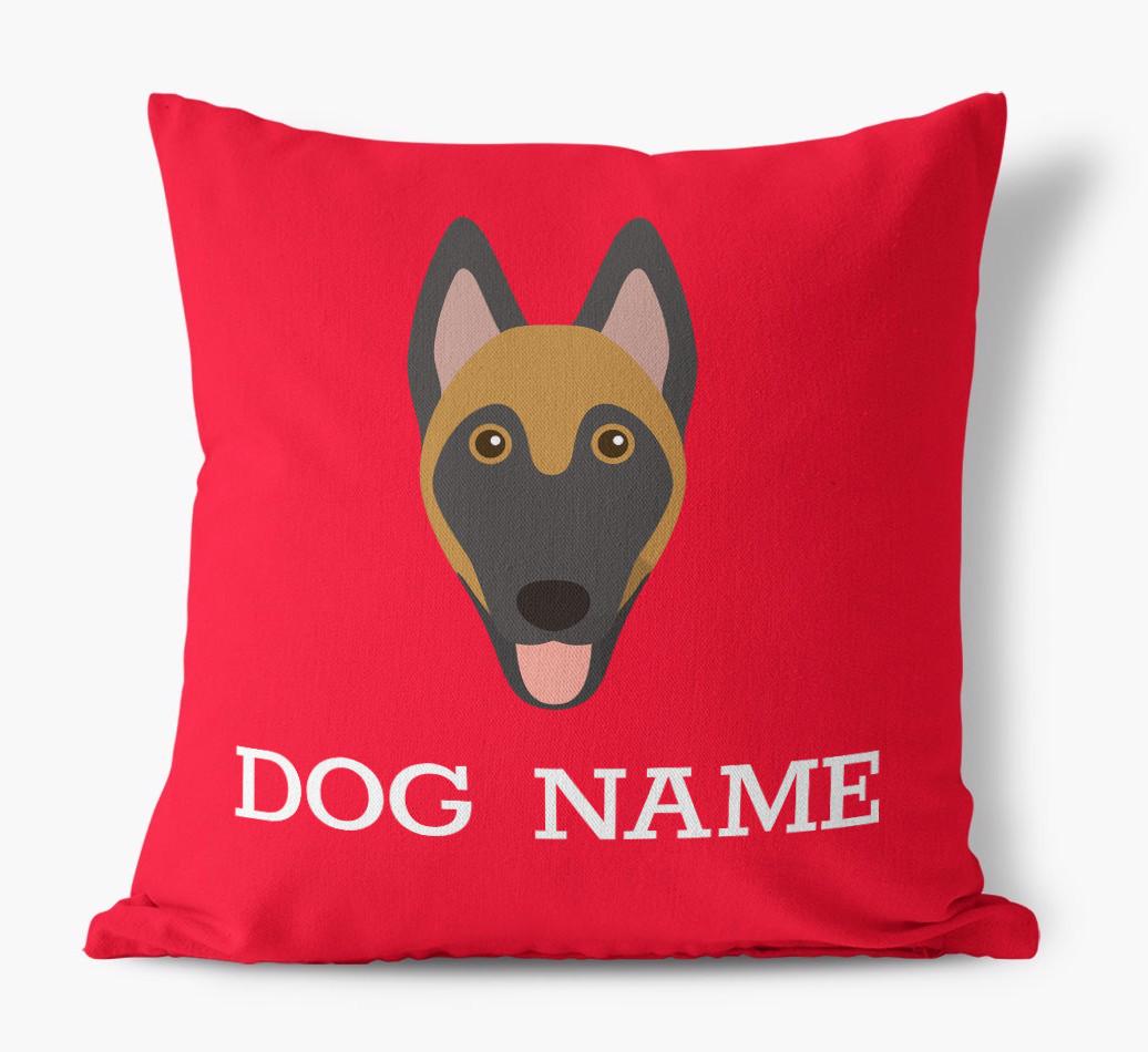 {dogsName}'s Icon: Personalized {breedFullName} Canvas Pillow