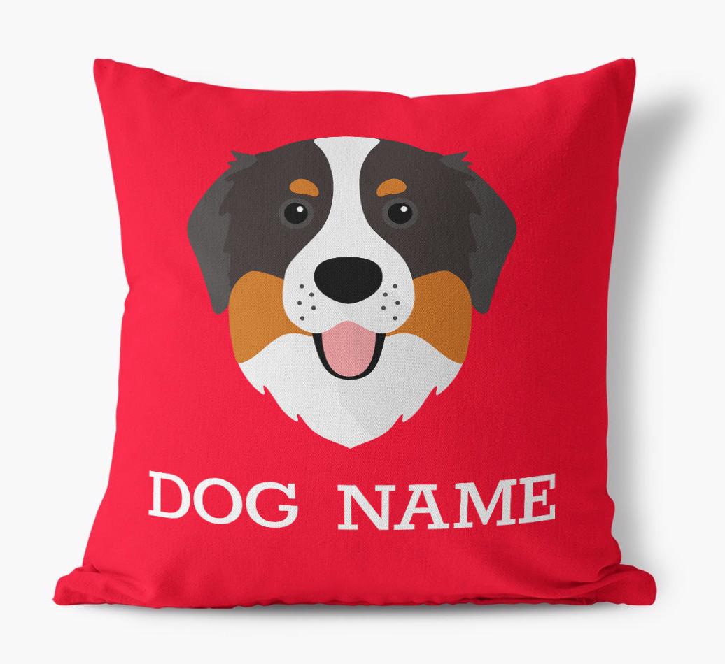 {dogsName}'s Icon: Personalized {breedFullName} Canvas Pillow