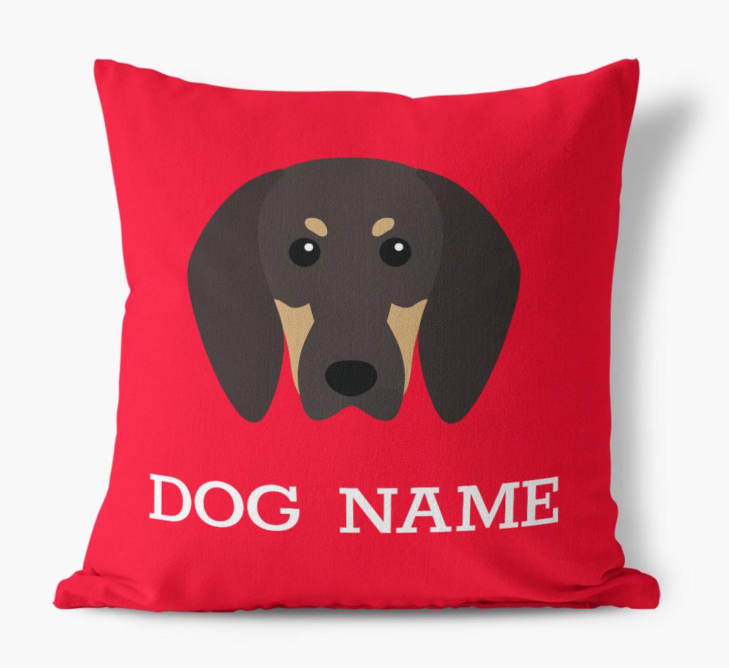 {dogsName}'s Icon: Personalized {breedFullName} Canvas Pillow