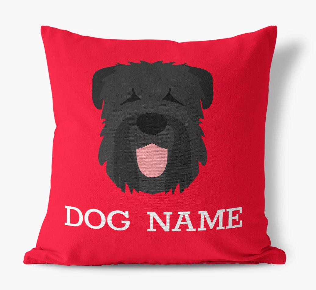 {dogsName}'s Icon: Personalized {breedFullName} Canvas Pillow