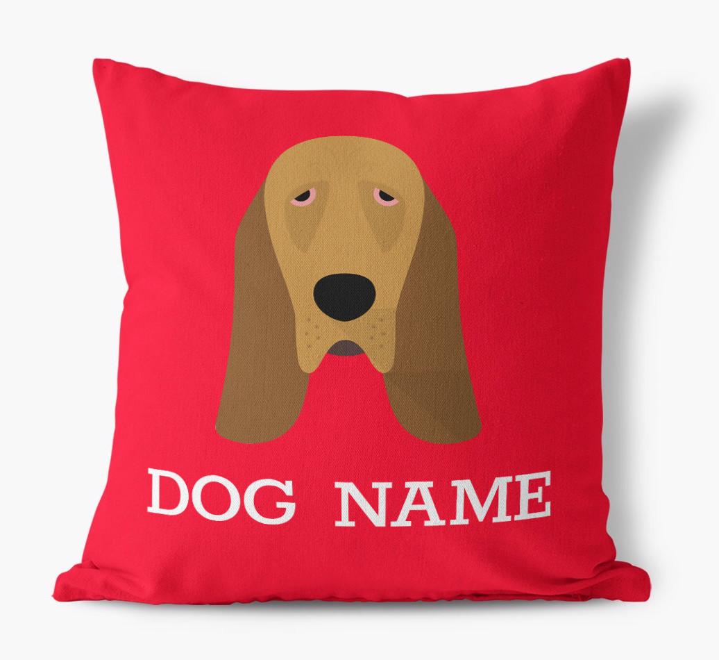{dogsName}'s Icon: Personalized {breedFullName} Canvas Pillow