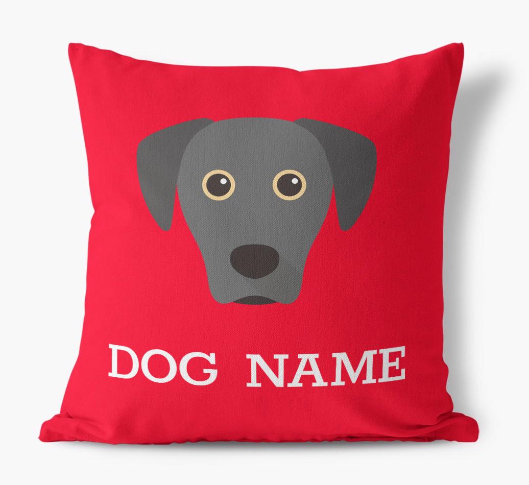 {dogsName}'s Icon: Personalized {breedFullName} Canvas Pillow