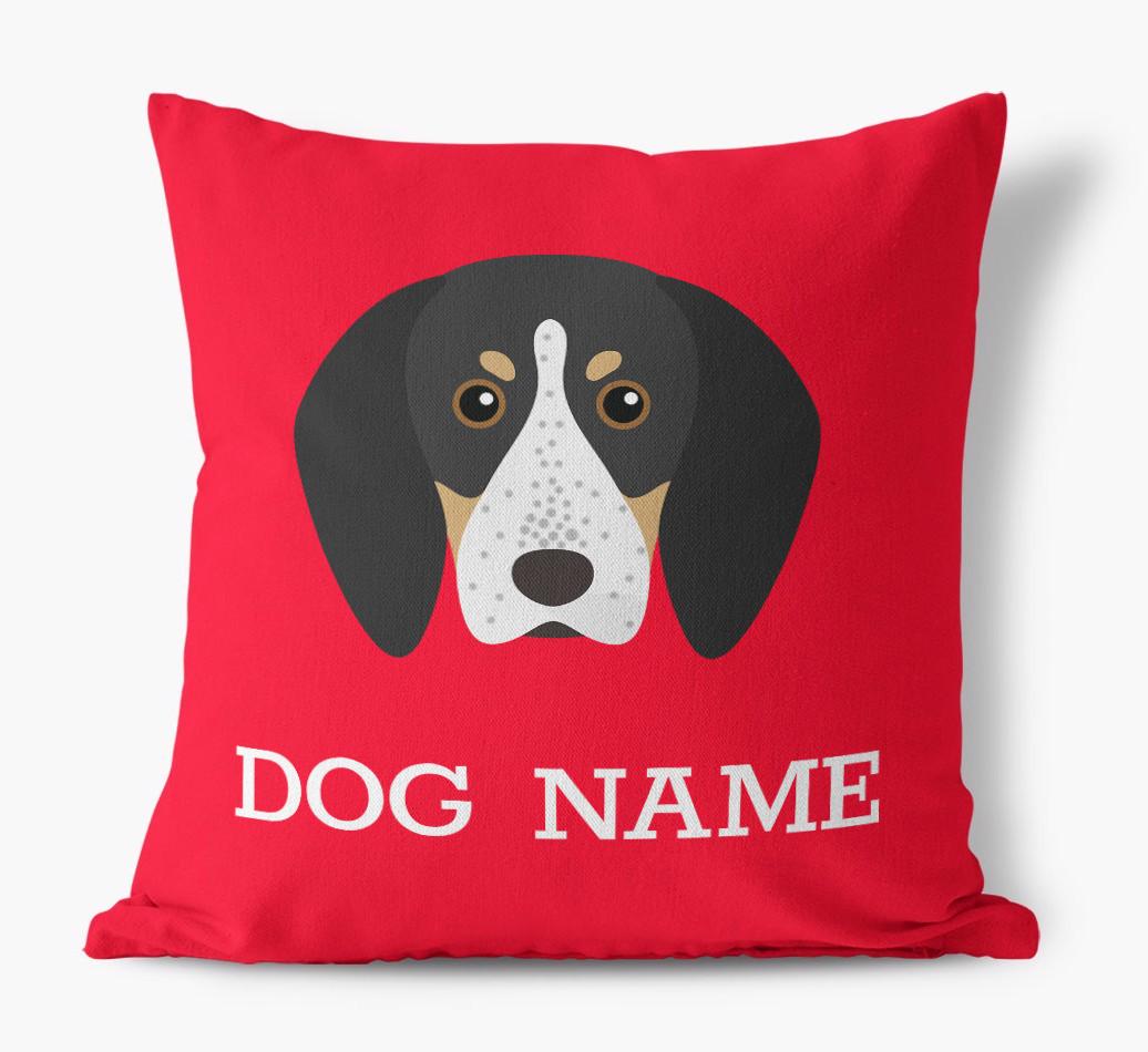 {dogsName}'s Icon: Personalized {breedFullName} Canvas Pillow