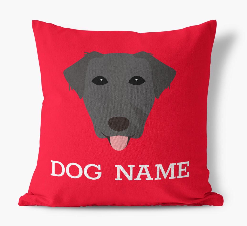 {dogsName}'s Icon: Personalized {breedFullName} Canvas Pillow