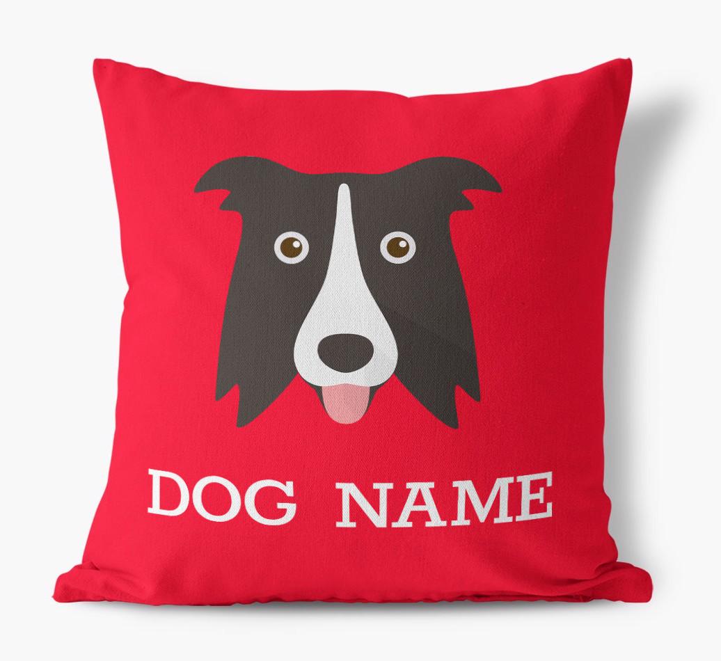 {dogsName}'s Icon: Personalized {breedFullName} Canvas Pillow