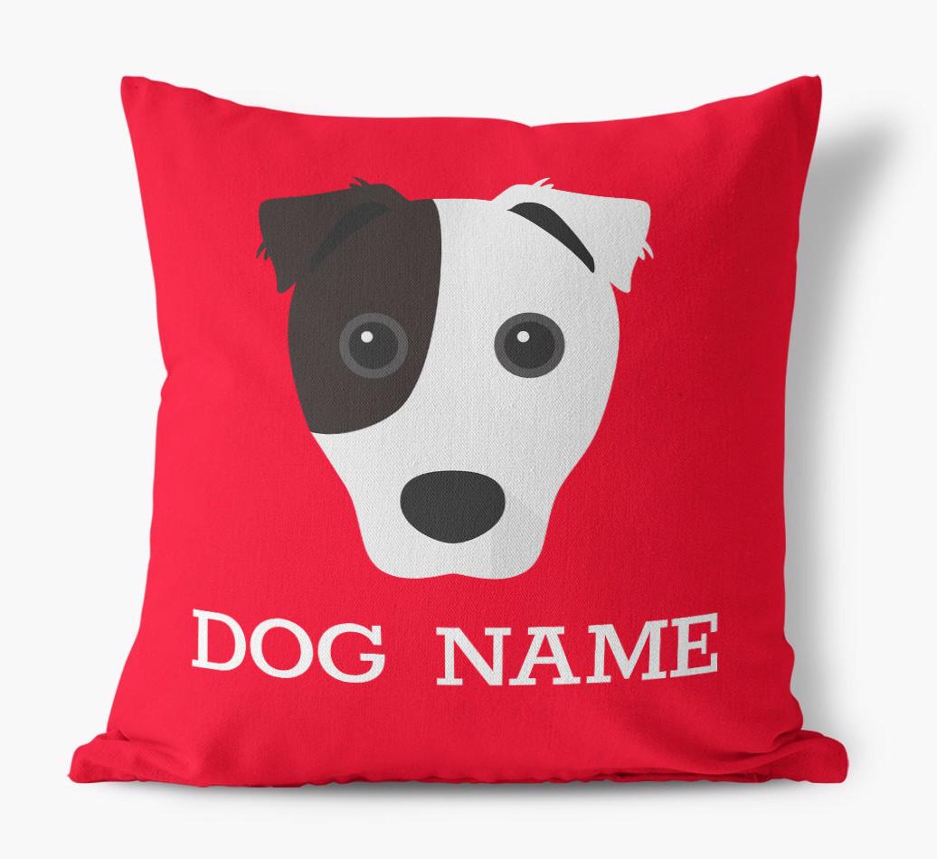 {dogsName}'s Icon: Personalized {breedFullName} Canvas Pillow