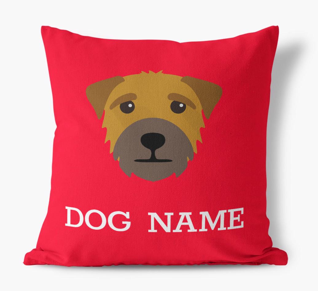 {dogsName}'s Icon: Personalized {breedFullName} Canvas Pillow