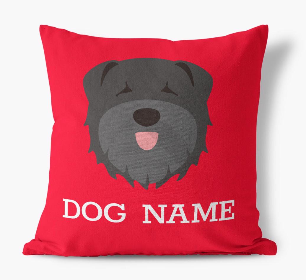 {dogsName}'s Icon: Personalized {breedFullName} Canvas Pillow