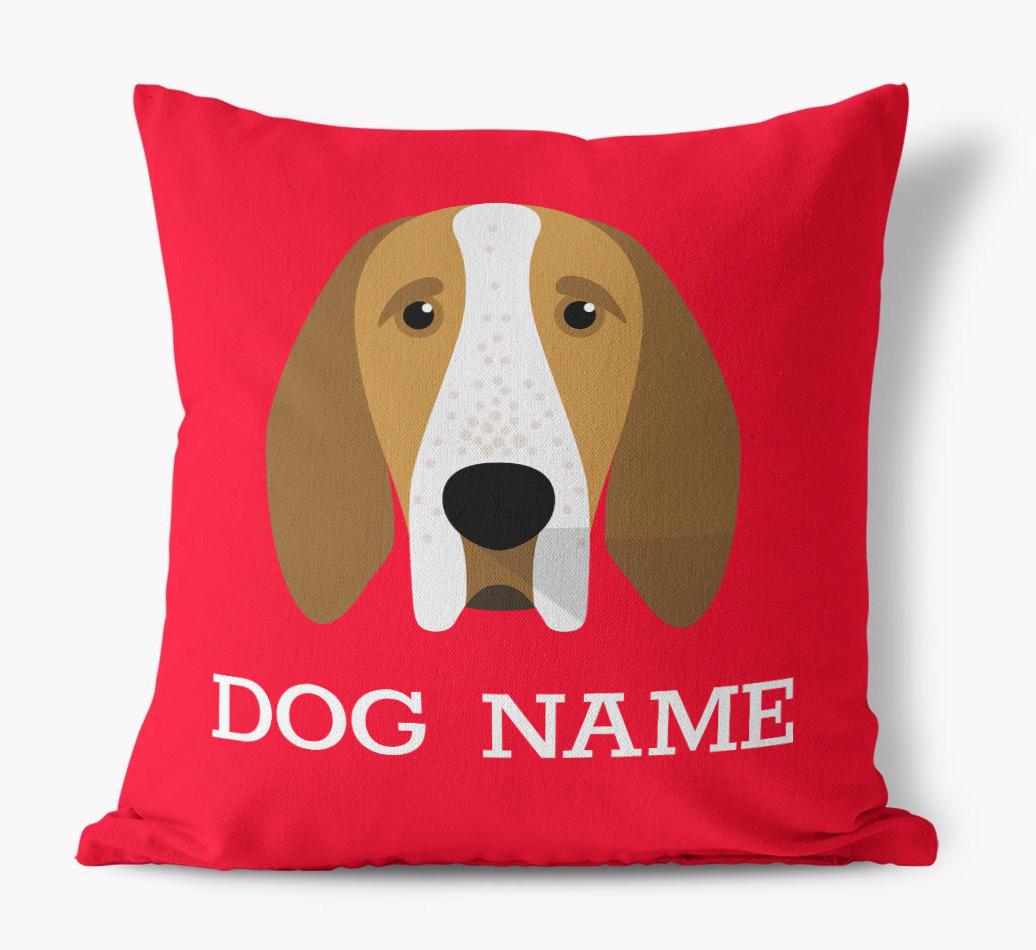{dogsName}'s Icon: Personalized {breedFullName} Canvas Pillow