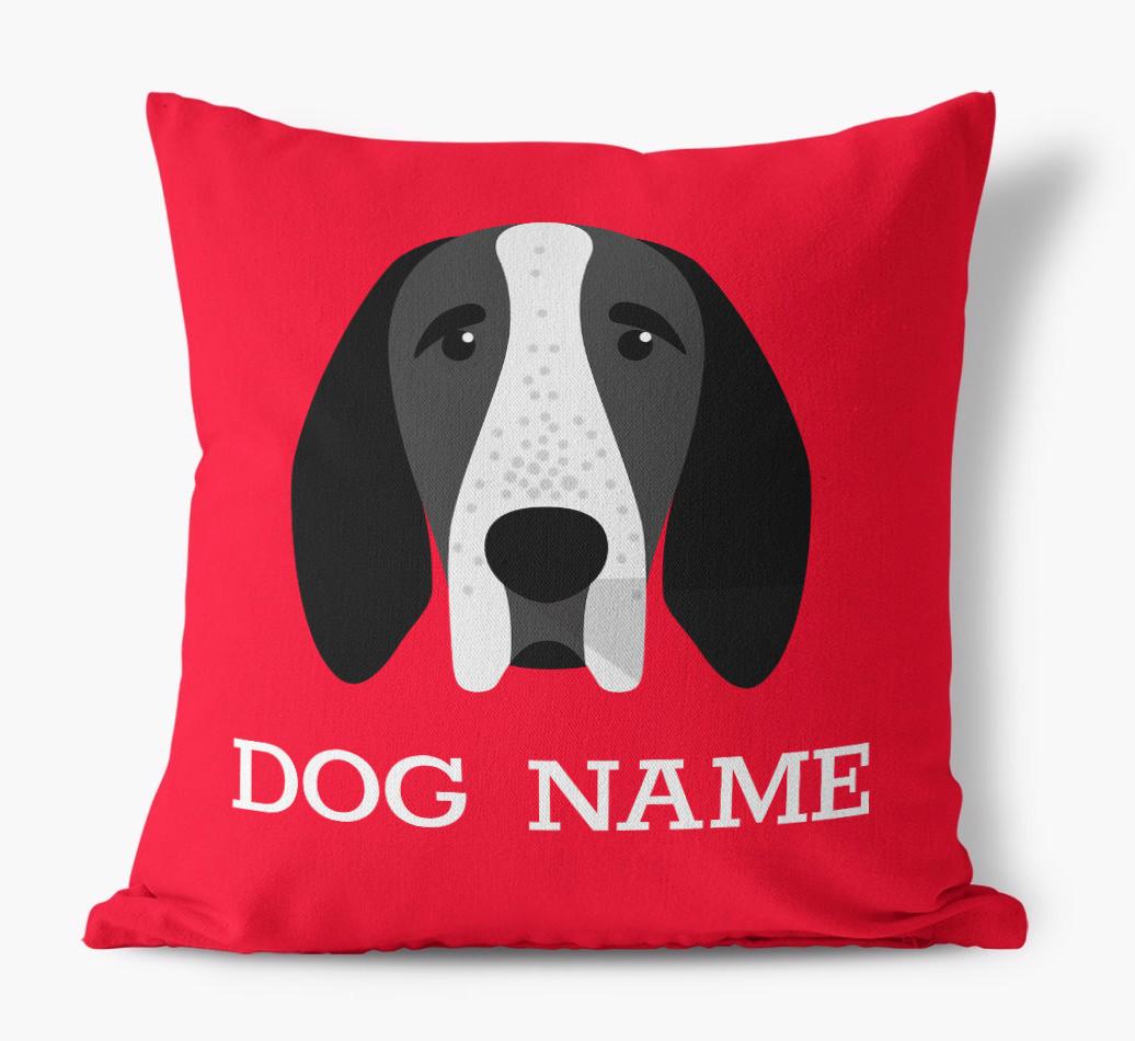 {dogsName}'s Icon: Personalized {breedFullName} Canvas Pillow