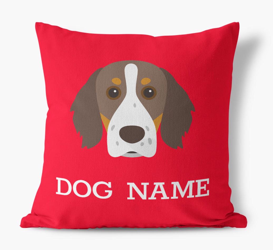{dogsName}'s Icon: Personalized {breedFullName} Canvas Pillow