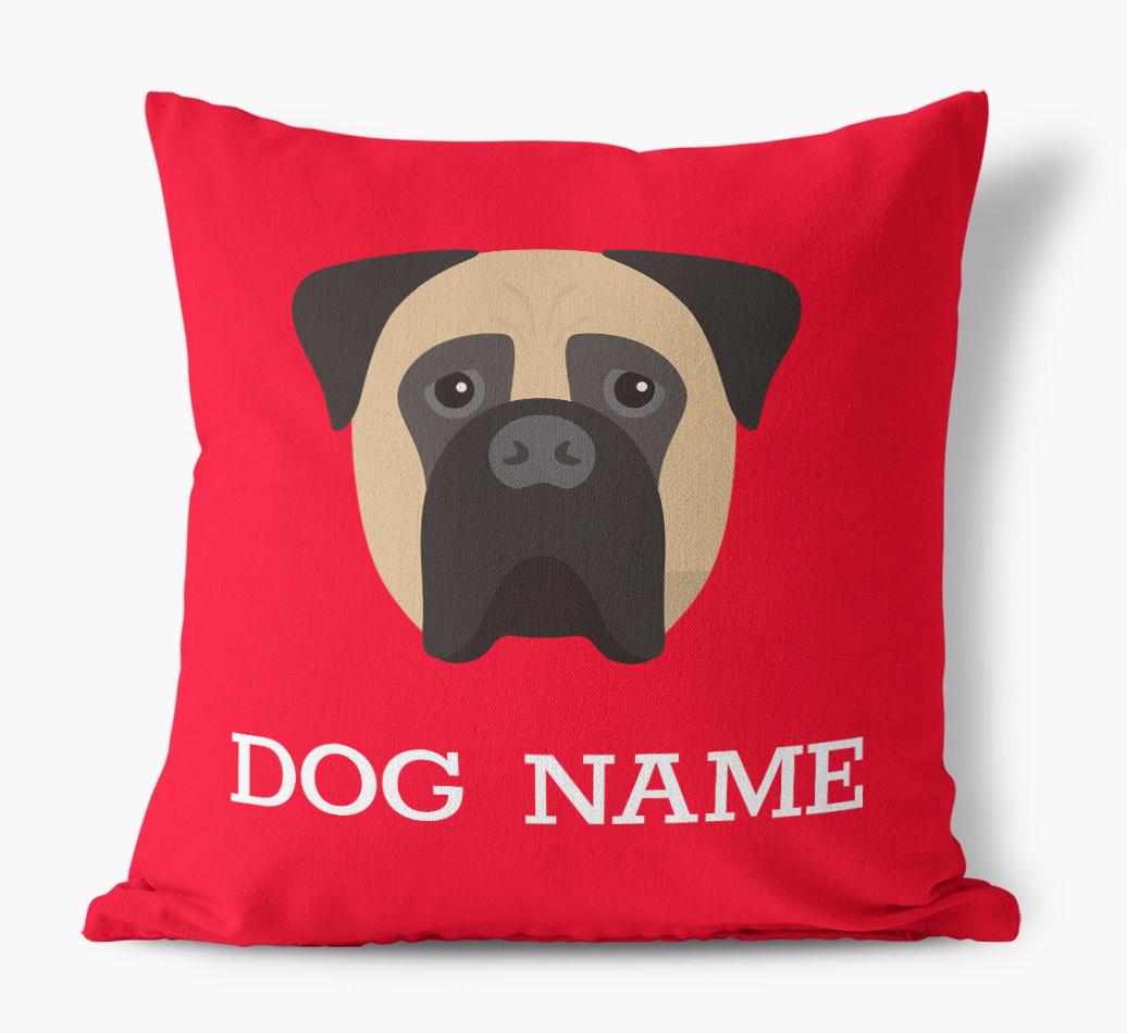 {dogsName}'s Icon: Personalized {breedFullName} Canvas Pillow