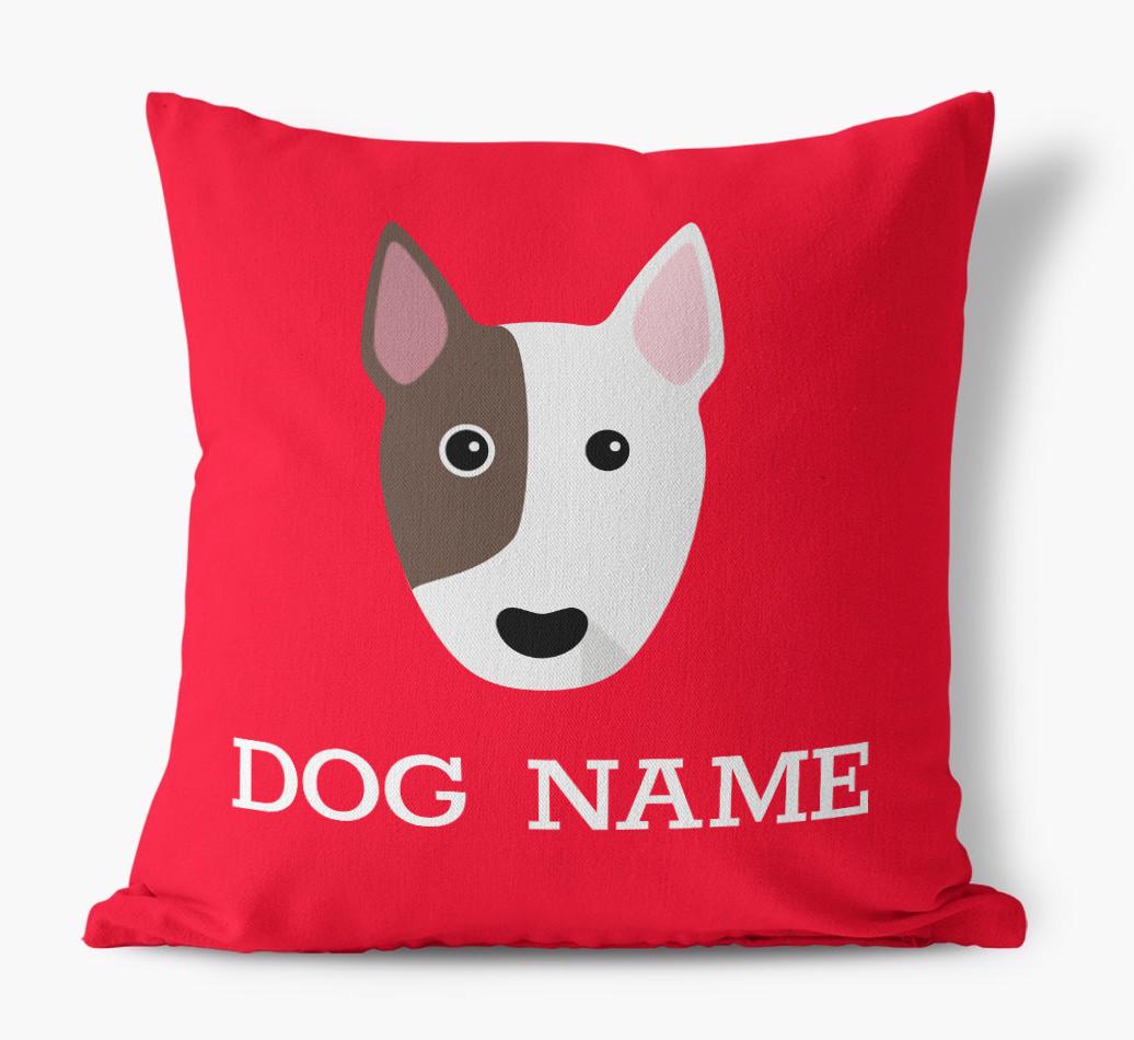 {dogsName}'s Icon: Personalized {breedFullName} Canvas Pillow