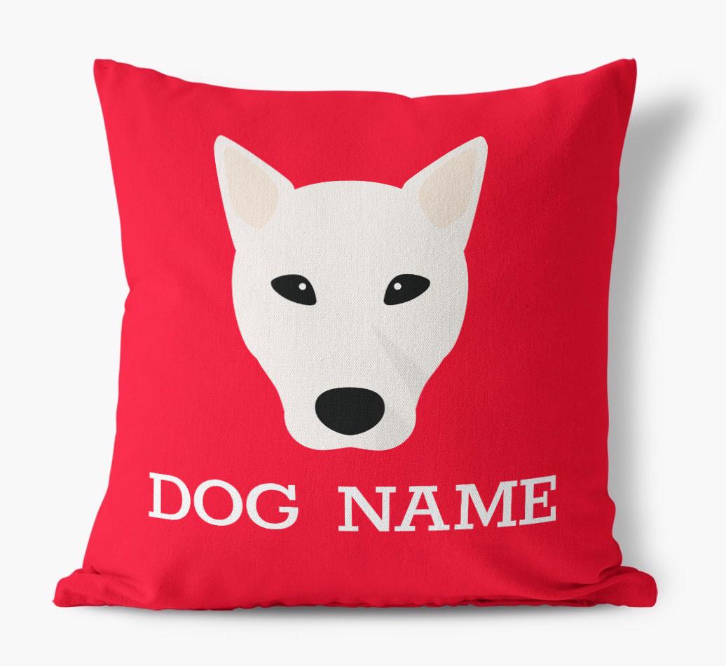 {dogsName}'s Icon: Personalized {breedFullName} Canvas Pillow