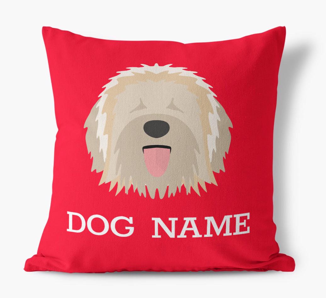 {dogsName}'s Icon: Personalized {breedFullName} Canvas Pillow