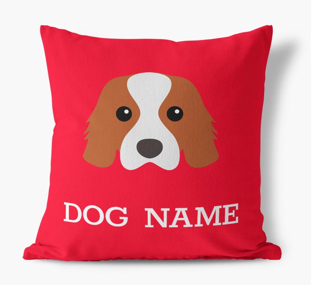 {dogsName}'s Icon: Personalized {breedFullName} Canvas Pillow
