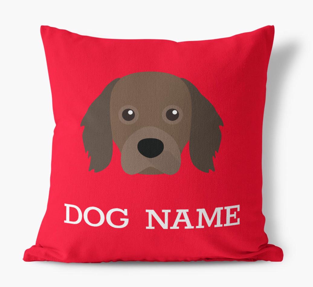 {dogsName}'s Icon: Personalized {breedFullName} Canvas Pillow