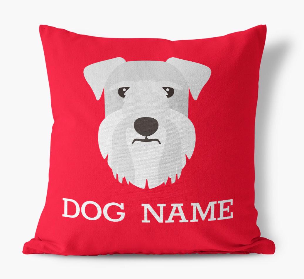 {dogsName}'s Icon: Personalized {breedFullName} Canvas Pillow