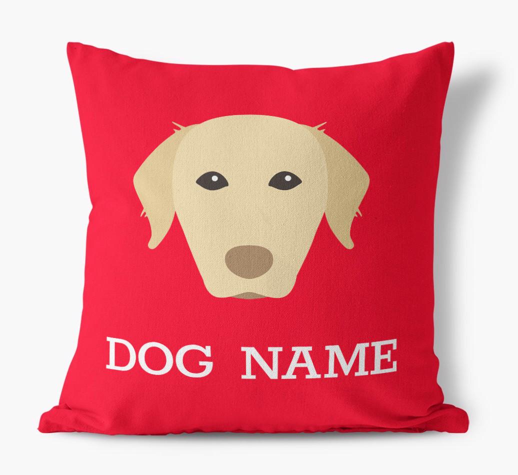 {dogsName}'s Icon: Personalized {breedFullName} Canvas Pillow