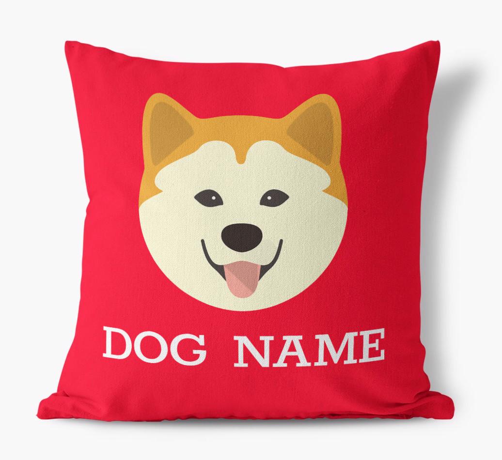 {dogsName}'s Icon: Personalized {breedFullName} Canvas Pillow