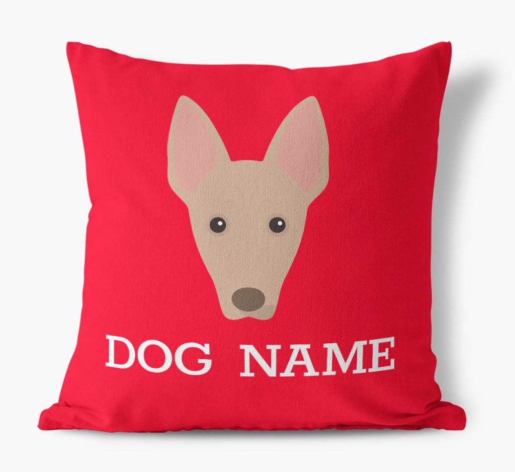 {dogsName}'s Icon: Personalized {breedFullName} Canvas Pillow