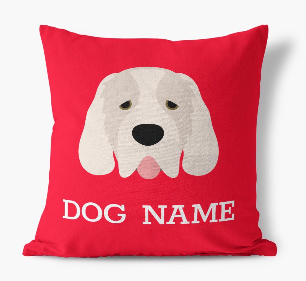 {dogsName}'s Icon: Personalized {breedFullName} Canvas Pillow