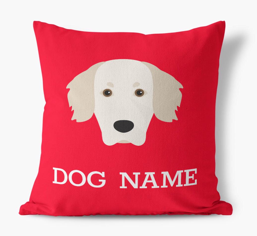 {dogsName}'s Icon: Personalized {breedFullName} Canvas Pillow
