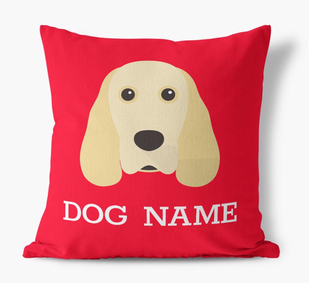 {dogsName}'s Icon: Personalized {breedFullName} Canvas Pillow