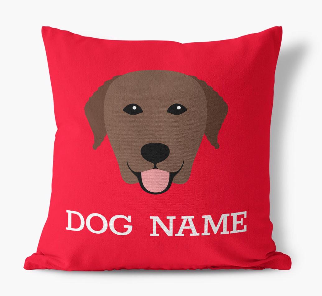 {dogsName}'s Icon: Personalized {breedFullName} Canvas Pillow