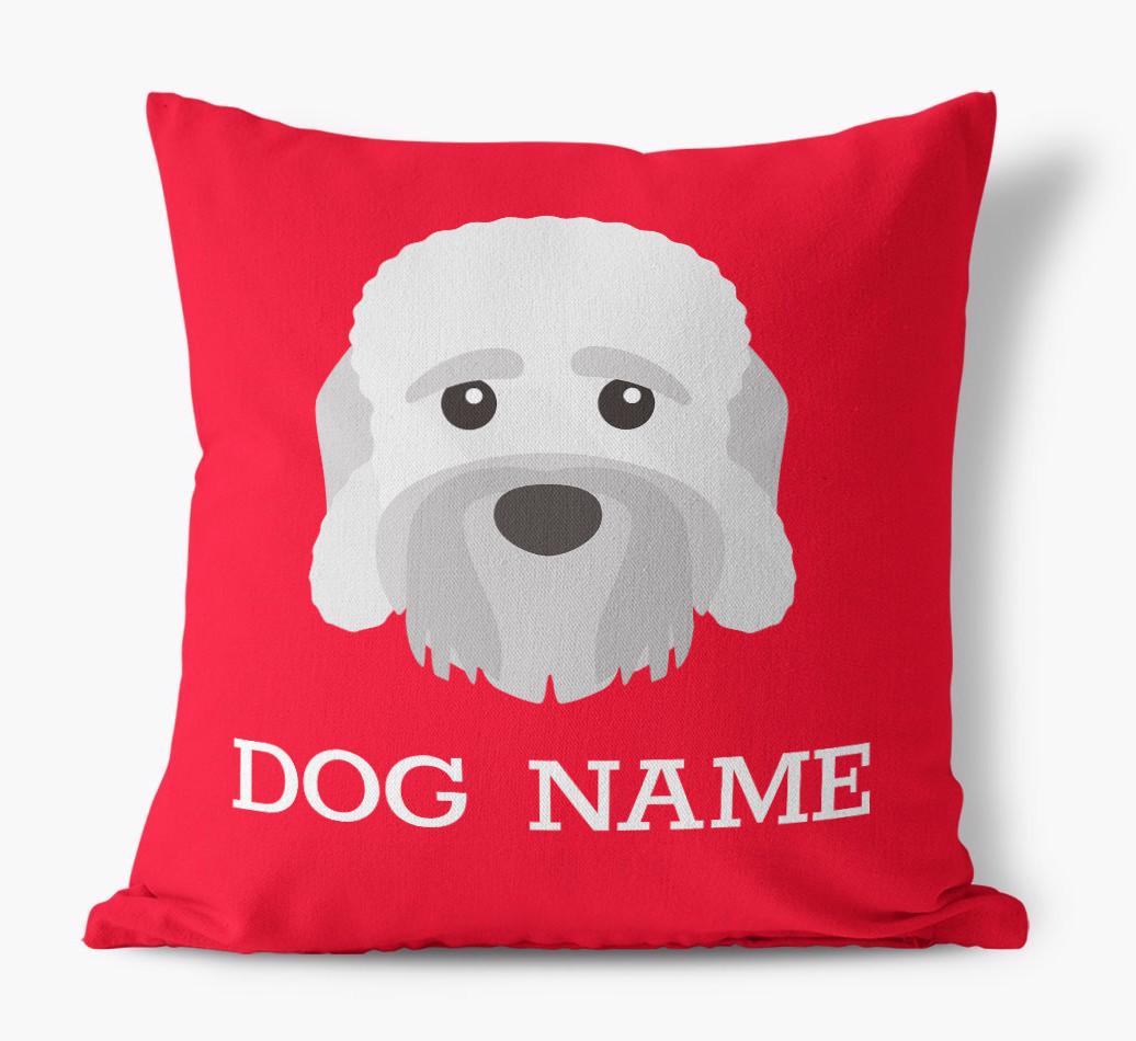 {dogsName}'s Icon: Personalized {breedFullName} Canvas Pillow