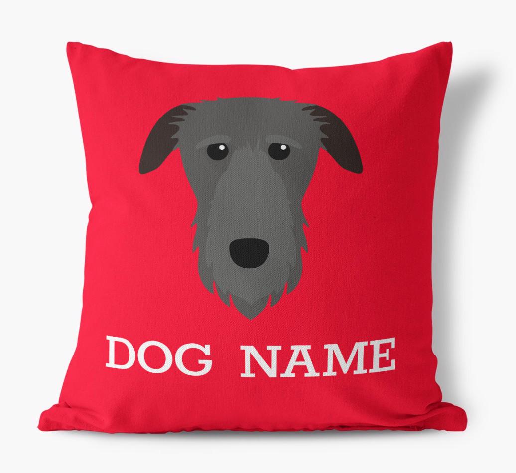 {dogsName}'s Icon: Personalized {breedFullName} Canvas Pillow