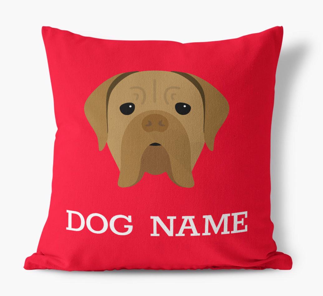 {dogsName}'s Icon: Personalized {breedFullName} Canvas Pillow
