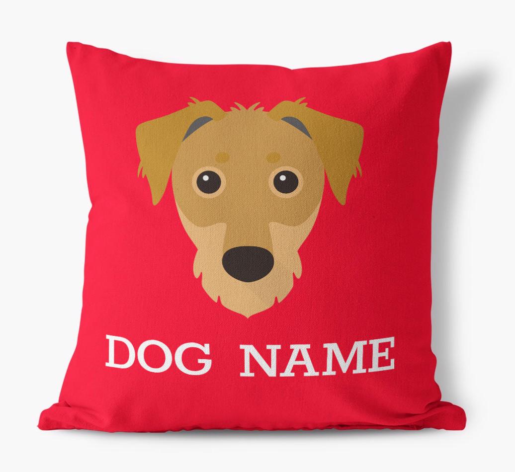 {dogsName}'s Icon: Personalized {breedFullName} Canvas Pillow