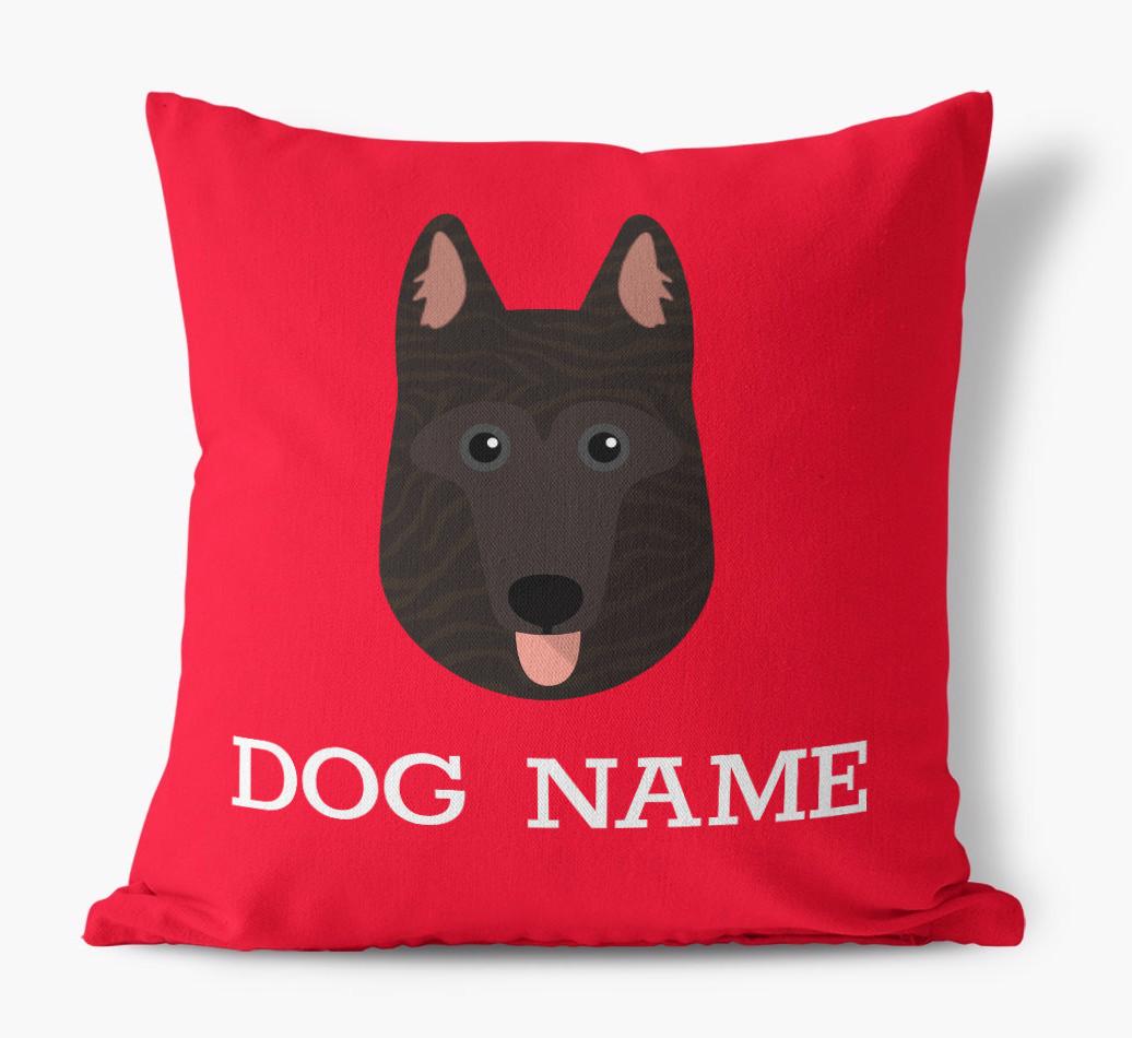 {dogsName}'s Icon: Personalized {breedFullName} Canvas Pillow