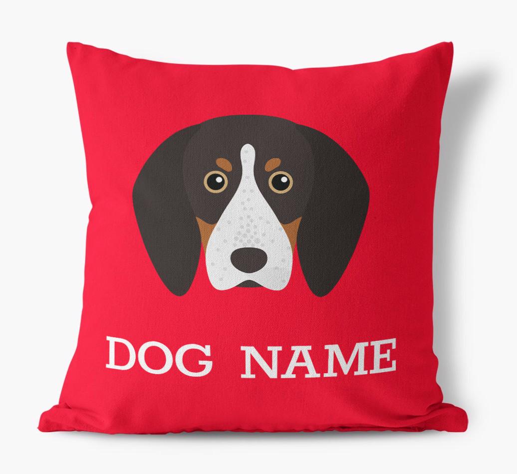 {dogsName}'s Icon: Personalized {breedFullName} Canvas Pillow