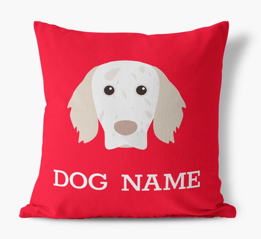 {dogsName}'s Icon: Personalized {breedFullName} Canvas Pillow