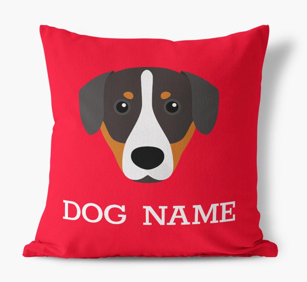 {dogsName}'s Icon: Personalized {breedFullName} Canvas Pillow