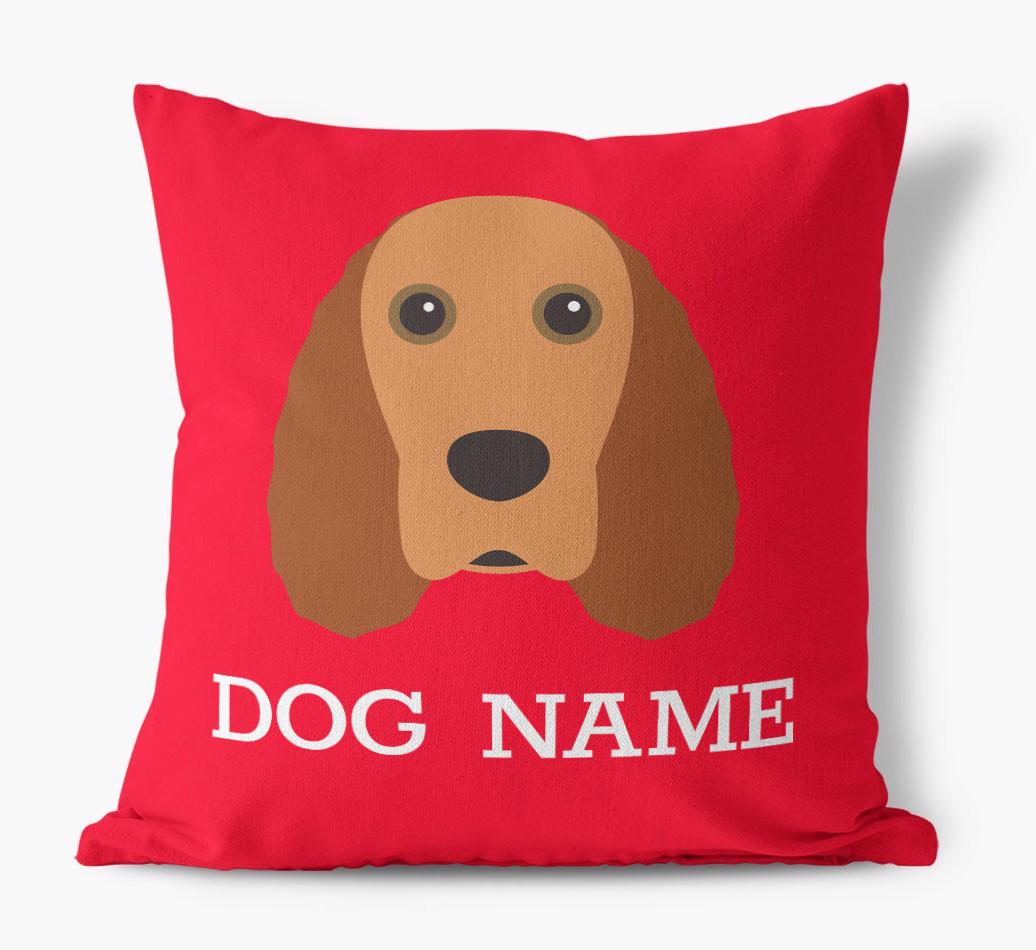{dogsName}'s Icon: Personalized {breedFullName} Canvas Pillow