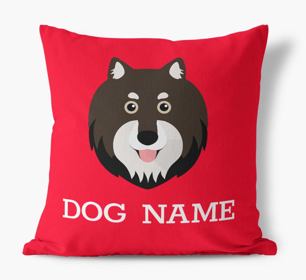 {dogsName}'s Icon: Personalized {breedFullName} Canvas Pillow