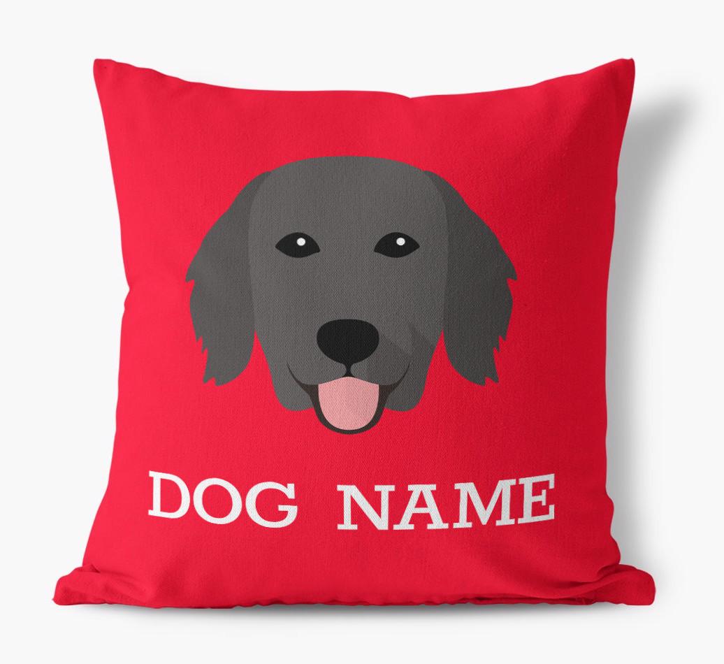 {dogsName}'s Icon: Personalized {breedFullName} Canvas Pillow