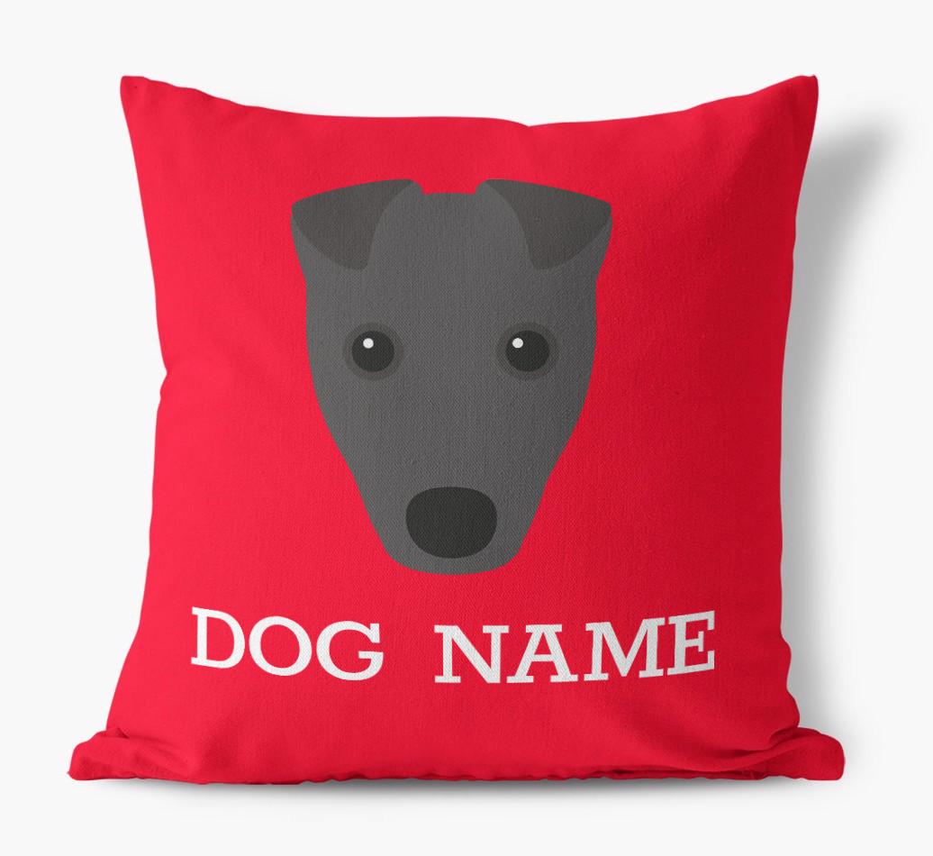 {dogsName}'s Icon: Personalized {breedFullName} Canvas Pillow